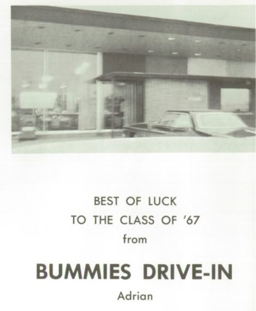 Bummies Drive-In - 1960S Yearbook Ads